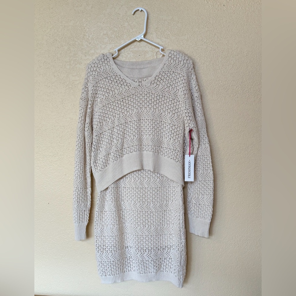 Two piece Large tan bohemian style outfit - Brand: Freshman